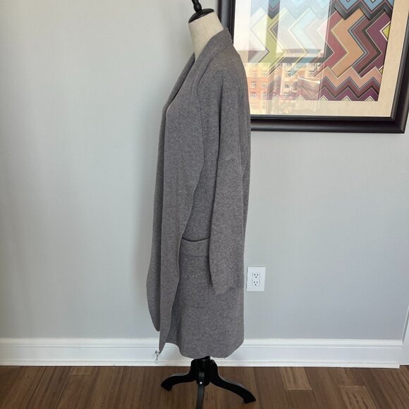 OneTwelfth Gray Shawl Collared Cardigan L - Picture 2 of 6